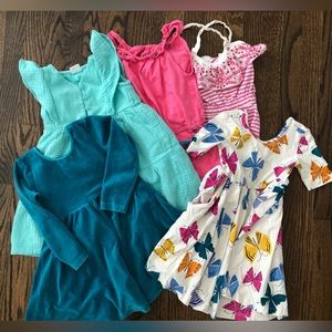 4-5T Girls Summer Dress and Romper Bundle (Hanna Andersson and Mini Boden)